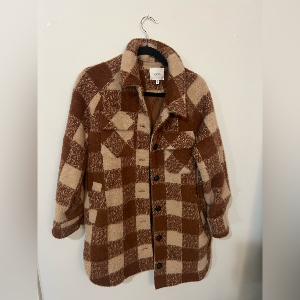 Greylin Tan and Cream Patterned Coat